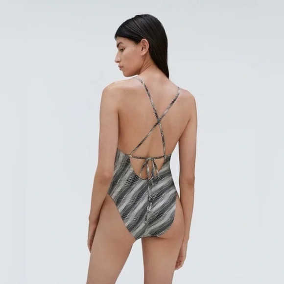 Everlane striped one piece swimsuit - Picture 2 of 7
